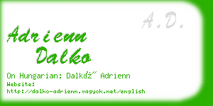 adrienn dalko business card